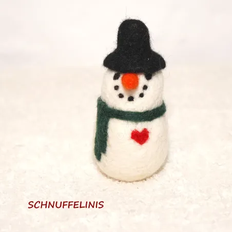 Schneemänner Filz, Filzkugeln Schneemann, Filzwolle Christbaumkugeln