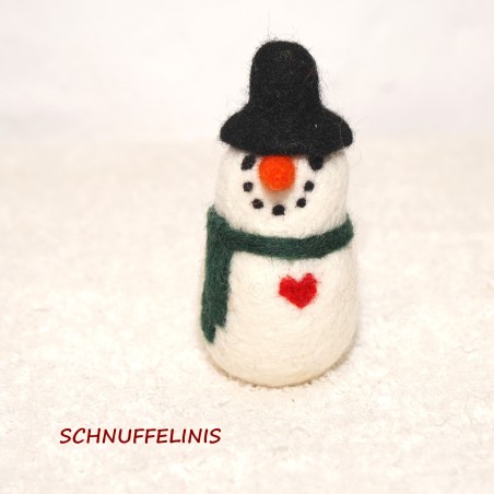 Schneemänner Filz, Filzkugeln Schneemann, Filzwolle Christbaumkugeln