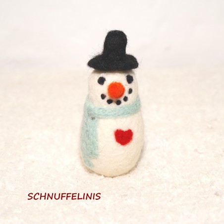 Schneemänner Filz, Filzkugeln Schneemann, Filzwolle Christbaumkugeln