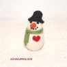Schneemänner Filz, Filzkugeln Schneemann, Filzwolle Christbaumkugeln