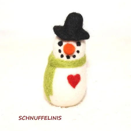 Schneemänner Filz, Filzkugeln Schneemann, Filzwolle Christbaumkugeln