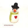 Schneemänner Filz, Filzkugeln Schneemann, Filzwolle Christbaumkugeln