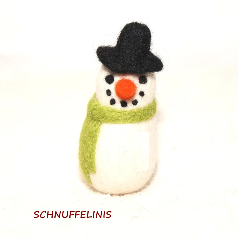 Filzkugeln Schneemann, gefilzte Schneemänner, Adventskalender Füllung