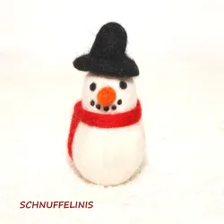 Filzkugeln Schneemann, gefilzte Schneemänner, Adventskalender Füllung