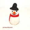 Snowman felted felt wool ornaments, Snowman mantel garland decor