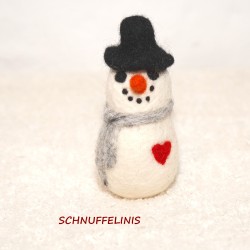 Schneemänner Filz, Filzkugeln Schneemann, Filzwolle Christbaumkugeln