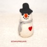 Schneemänner Filz, Filzkugeln Schneemann, Filzwolle Christbaumkugeln