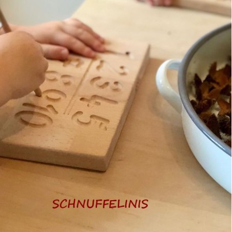 Zahlen Holzlegebrett 1 bis 10