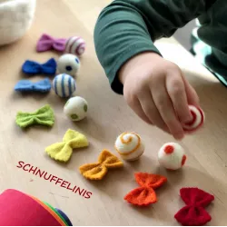 Filzkugeln Montessori Spielzeug, Zahlenlern Set Montessori, Rechenkasten