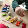 Tagliatelle feltro Montessori, tagliatelle per cucina dei bambini