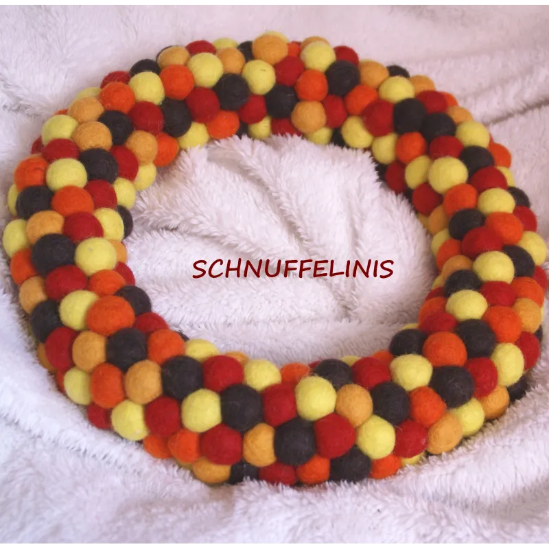 Filzkugeln, Naturtöne, Herbst, herbstliche Filzperlen, Schnuffelinis