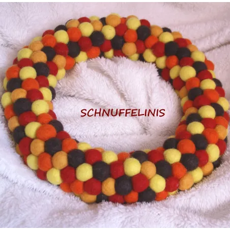 Filzkugeln, Naturtöne, Herbst, herbstliche Filzperlen, Schnuffelinis