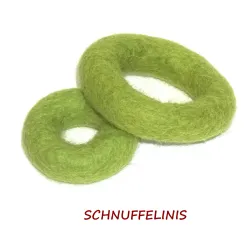 felt rings - 32 pea green
