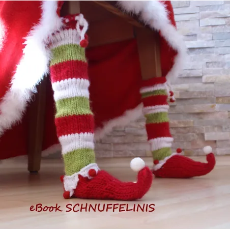 Stickanleitung, ebook, Elf Socken, Weihnachtsdeko, DIY