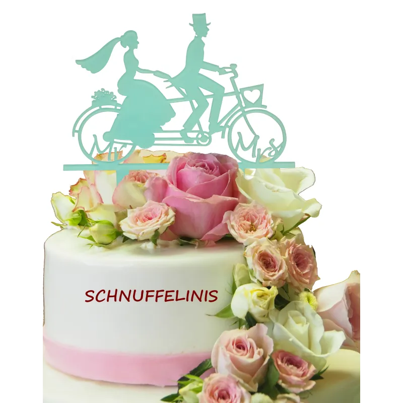 Cake topper Tandem, Cake topper, wedding bridal topper,