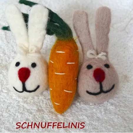 Filz Möhren Karotten Hasen, Osterhase Karotten aus Filz, Filzhasen