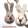 felt bunny, Easter rabbit, felt balls mobile, Easter decoration