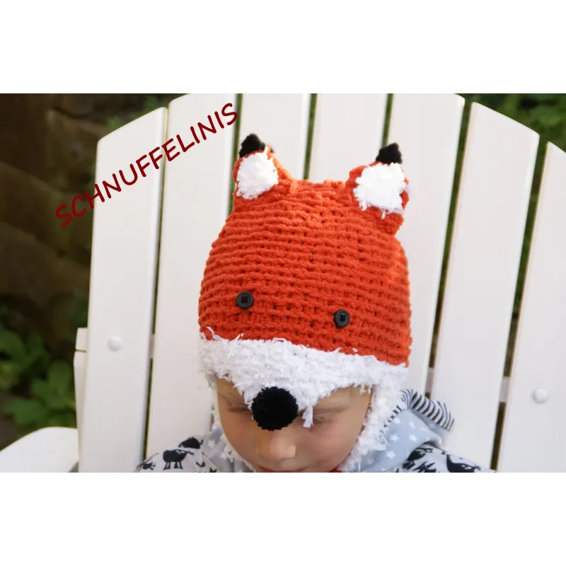 Fox hat DIY knitting pattern