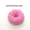 Donuts feutre avec vermicelles multicolores,  idée étiquettes cadeaux