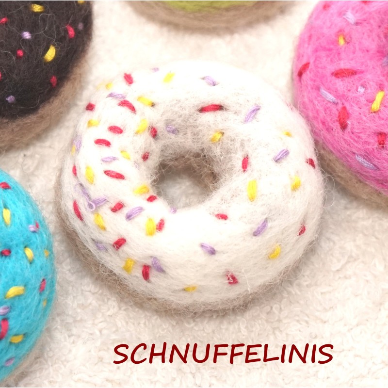 Felt donuts with colourful sprinkles