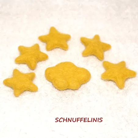 Set di taler con stelle di feltro