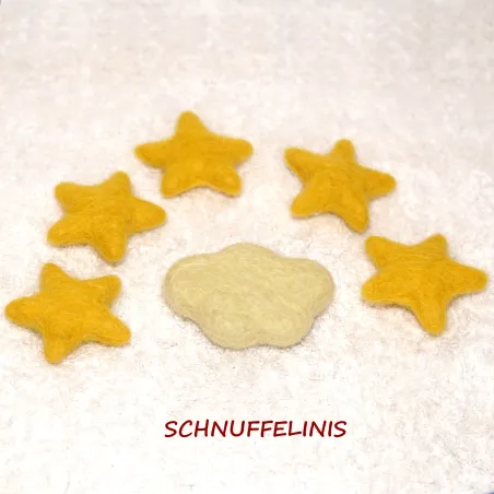 Set di taler con stelle di feltro