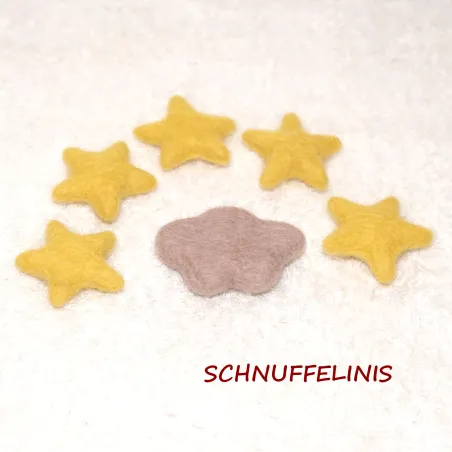 Set di taler con stelle di feltro