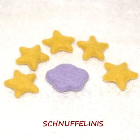Set di taler con stelle di feltro