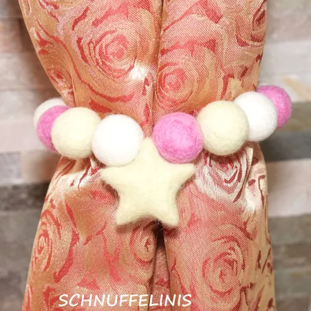 Raffbänder Gardinen, Filzkugeln Raffhalter, Kinder Baby Vorhänge, Filz