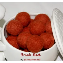 felt balls darker bricks red