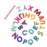 Montessori ABC, Filzbuchstaben Waldroft, Buchstaben Girlande, Filz