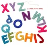 Arcobaleno alfabeto ghirlanda, Montessori Alphabet feltro