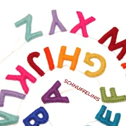 Arcobaleno alfabeto ghirlanda, Montessori Alphabet feltro