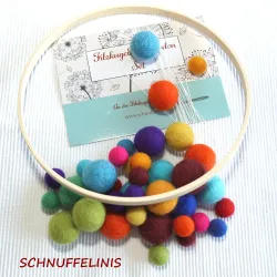 Filzkugeln Baby Mobile, Baby Geschenk Geburt, Filzwolle Mobile