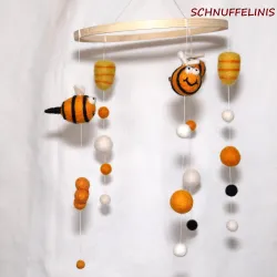 abeille à miel, DIY Mobilé pour bébé à base d'abeilles