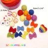 Rainbow felt bowls set, toddler Montessori at home, felt toy
