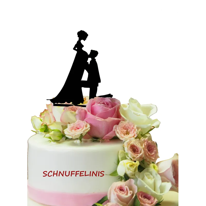 Cake topper Brautpaar Schwangere Braut