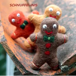 Christmas ball gingerbread men, Christmas ornaments, felt balls christmas