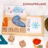 Holz Englisch Lernspiel Montessori, Englisch Würfelspiel Grundschule