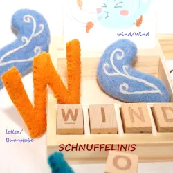 Holz Englisch Lernspiel Montessori, Englisch Würfelspiel Grundschule