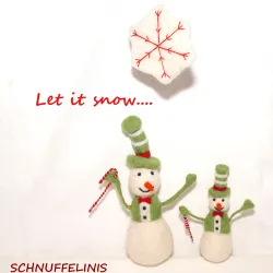 Schneemann mit Zylinder, Adventskranzdeko Schneemann, Weihnachtsdeko