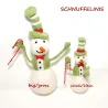 Snowman super cute, door hanging wreath idea, Christmas decoration