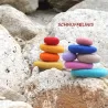 stacking pebbles, felt pebbles, montessori toy, Baby gift