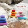 stacking pebbles, felt pebbles, montessori toy, Baby gift