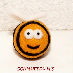 felted bees with wings, cat toy, mobile strings, toys for cats