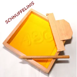 Montessori Schreiben üben, Holz Sandbox, Geschenk Kinder, Waldorf