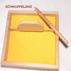 Montessori Schreiben üben, Holz Sandbox, Geschenk Kinder, Waldorf