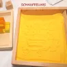 Montessori Schreiben üben, Holz Sandbox, Geschenk Kinder, Waldorf