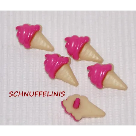 Eis Knöpfe, Bastelknopf, Kinderknopf, farbige Nähknöpfe, Eistüten knopf