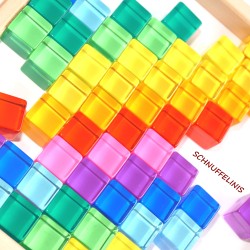 Bausteine Lichtbausteine aus Acryl bunte Regenbogen Steine